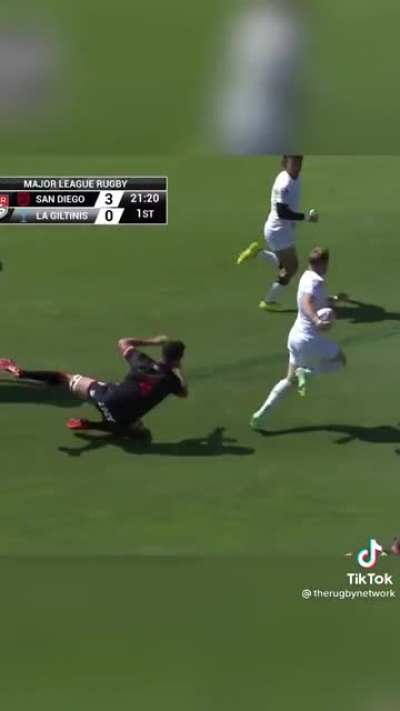 The ankle tap technique in rugby