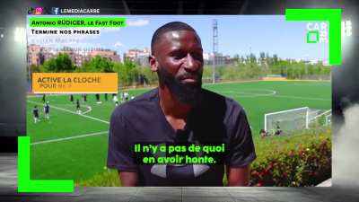 [CARR&Eacute;] Antonio R&uuml;diger: "A story? Until 15, I was peeing in the bed (laughs)."