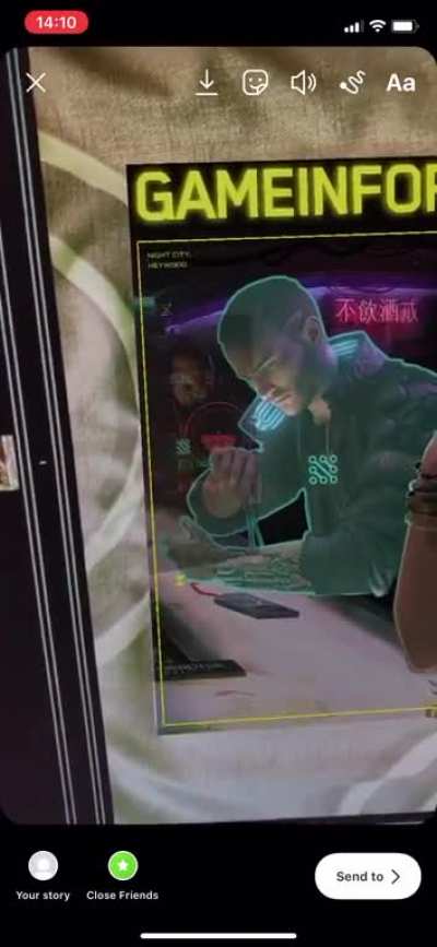 Gameinformer Interactive Cover using Instagram Filter.