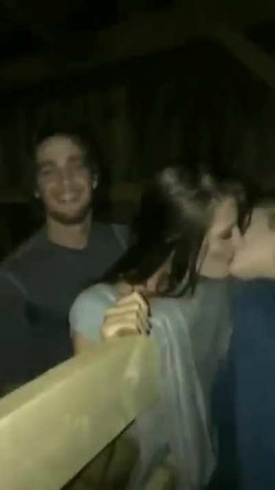 Caught by friends