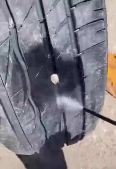 How to easily remove little stones from tires