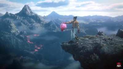 Kazuya drops kirby into the abyss