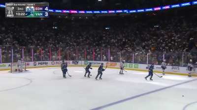 JT Miller does his best Sidney Crosby impression