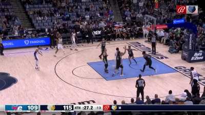 [Highlight] Jaren Jackson Jr stuffs Embiid to ice the game for the Grizzlies!