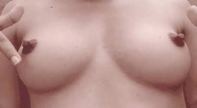 Rock hard chocolate nipples!