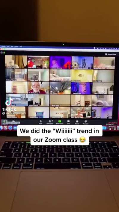 Kids do &ldquo;Wiiiiii&rdquo; trend in Zoom class