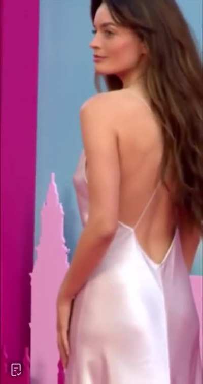 Emma Mackey - Braless at the Barbie premiere 