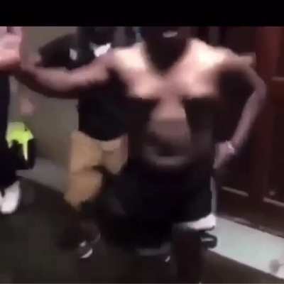 Big nigga in the locker room turnin up to DJ Condone 😐