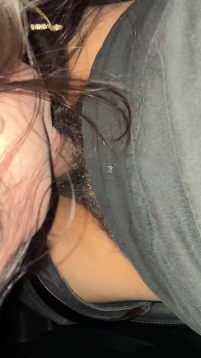Easily handling his cock...