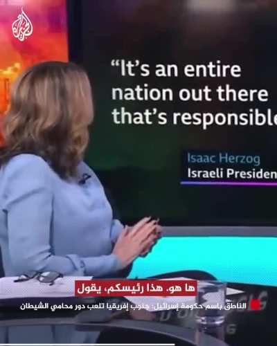 BBC presenter embarrasses zionists spokesman after he said that south africa is the advocate of devil and legal arm of hummus. 