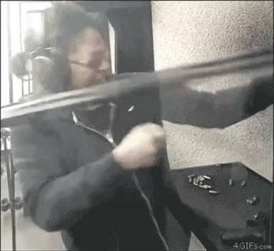 when you forget to handle the recoil!