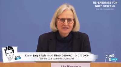Antwort von Christiane Hoffmann auf die Frage ob die Bundesregierung es sagen w&uuml;rde wenn die USA NordStream sabotiert h&auml;tten