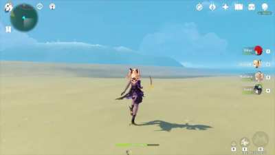 You can glitch your way to the secret island without having to use Kaeya's ability