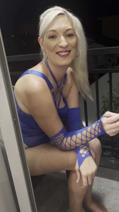 Just me in lingerie, relaxing on the balcony and smoking like I know you&rsquo;re watching.