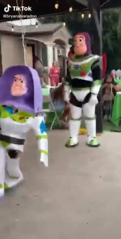 Buzz standing there questioning whether he should&rsquo;ve come