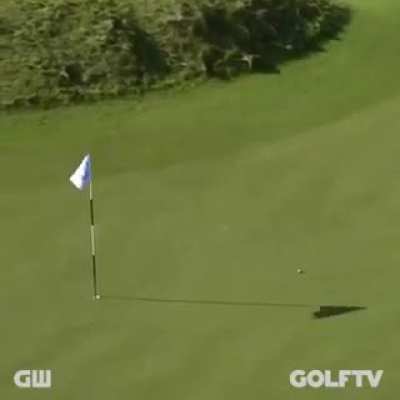 That swimmer dude had a pretty long put. And this ain't no goofy golf either.
