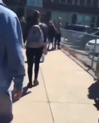 Student pretends to have a gun and gets jumped by other students