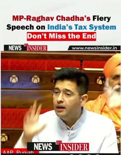 Raghav chadda speech on "taxation in india" at lok sabha gone viral 