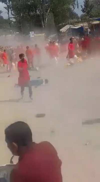 [Aditya Raj Kaul] Scary visuals from Jashpur in Chattisgarh where a speeding SUV rammed into people on the road during the procession of Durga Visarjan. Mass Casualties reported. At least 4 devotees have died while 20 are injured.