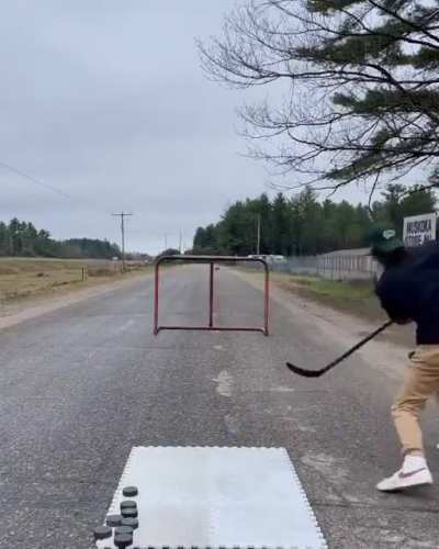 That's some hand eye coordination.