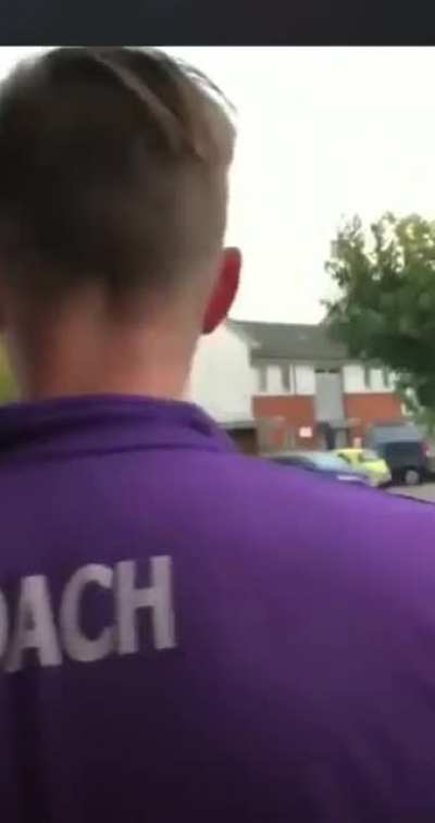 Drunk guy gets warned then knocked out