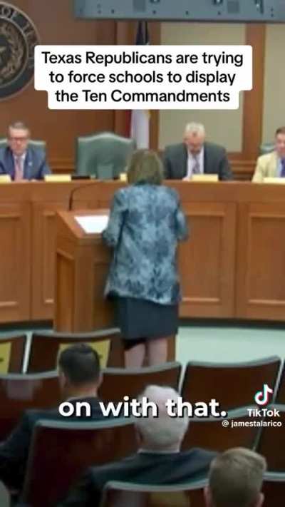 Texas state representative James Talarico explains his take on a bill that would force schools to display the Ten Commandments in every classroom