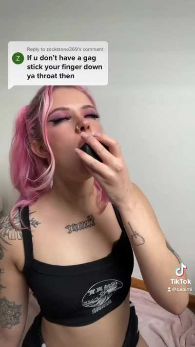 My deepthroating got me banned on tiktok, hopefully you&rsquo;ll appreciate it more 😢