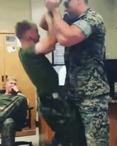Bucky helping Steve train (colorized)