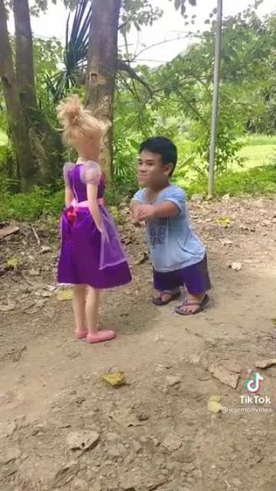 Dancing w/ his Silent Partner...