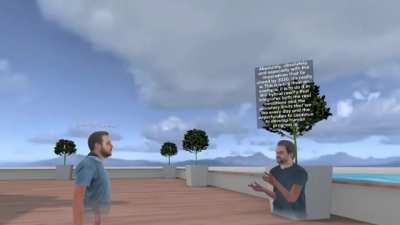 A conversation between 2 people speaking different languages. One step closer to the Babel Fish! (App: Spatial)