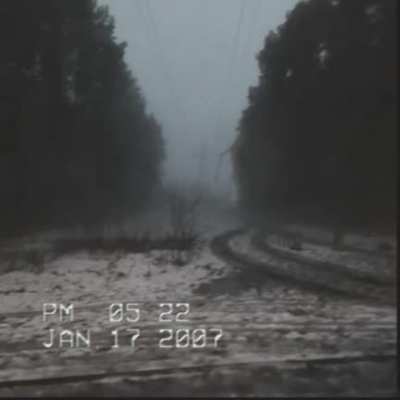 Sirenhead in the snow.