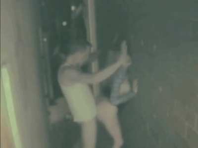 Party babe bends over for hardcore fuck at night in the alley