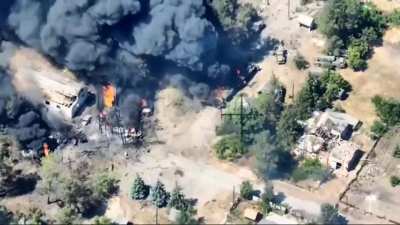 A large Russian bm27 &ldquo;Urugan&rdquo; artillery unit was destroyed by Ukrainian artillery