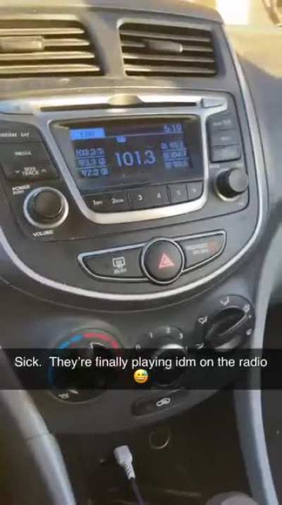 Some nice beats on the radio&hellip;