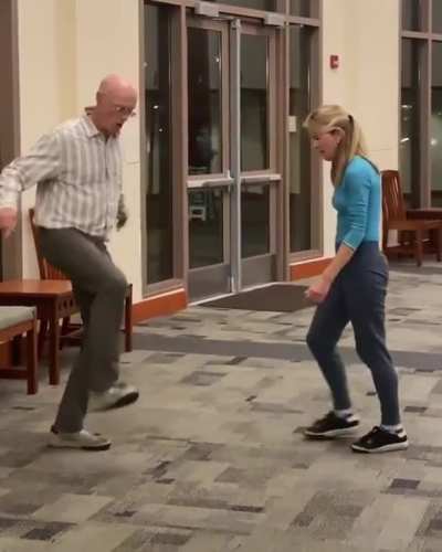 Old hacky sack player.