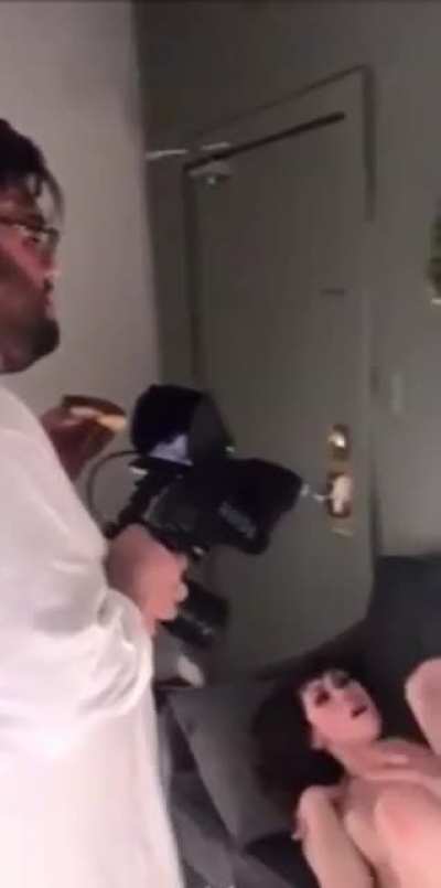 Porno Cameraman snacking on the job&hellip;