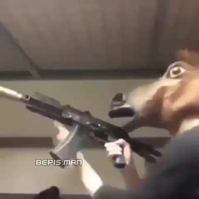 E minha m&atilde;e disse q a cabe&ccedil;a de cavalo n ia ser util na escola