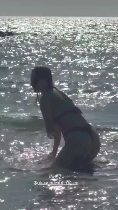 Playing in water