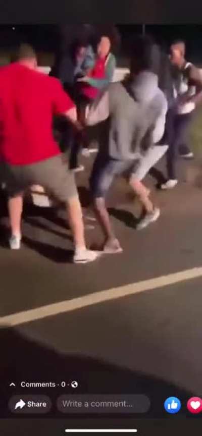 Car meet was blocking the road. Dude gets impatient and tries to ram his way through. Don&rsquo;t f with car guys unless you wanna get pulled out and mopped on
