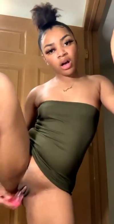 Pleasuring herself