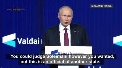 A piece of Putin&rsquo;s speech today, in regards to the US