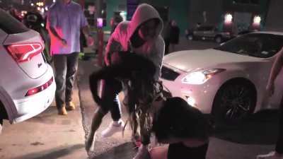 Female fight in parking lot, Austin, TX