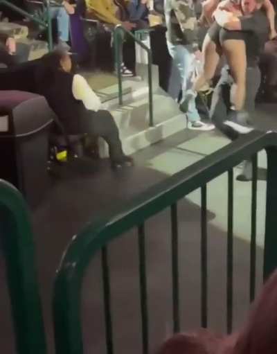Roxanne getting taken away by lucky security