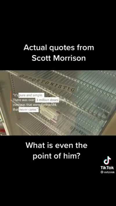 Scott Morrison - &ldquo;That&rsquo;s not my job&rdquo;.