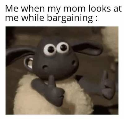 You can't react in any other way though