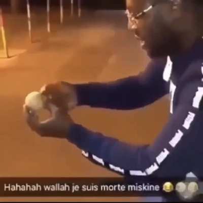 Footage of a man turning into dust particles