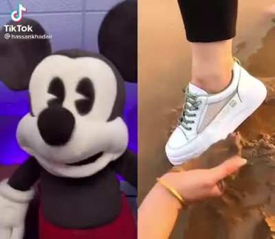 Mickey doesn&rsquo;t appreciate dirty shoes