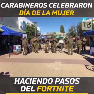 D&iacute;a de la mujer: Carabineros celebran bailando Fornite (T13: 8 de marzo de 2019)
