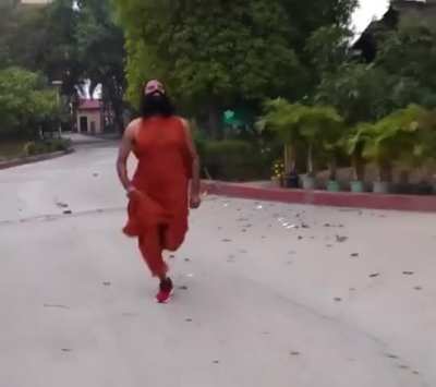 Baba Ramdev's Run: The Ultimate Meme Sprint 😂🏃&zwj;♂️| Meme Template