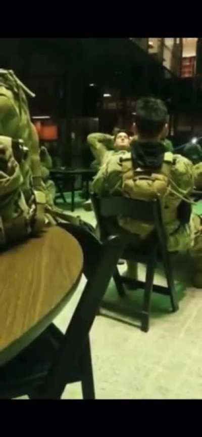 Soldier Singing in the Library of Congress